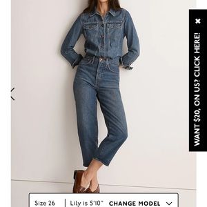 Madewell Balloon Jeans in Ellisboro Wash size 28 nwt